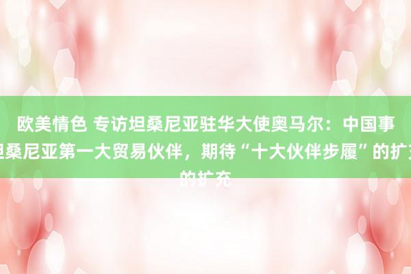 欧美情色 专访坦桑尼亚驻华大使奥马尔：中国事坦桑尼亚第一大贸